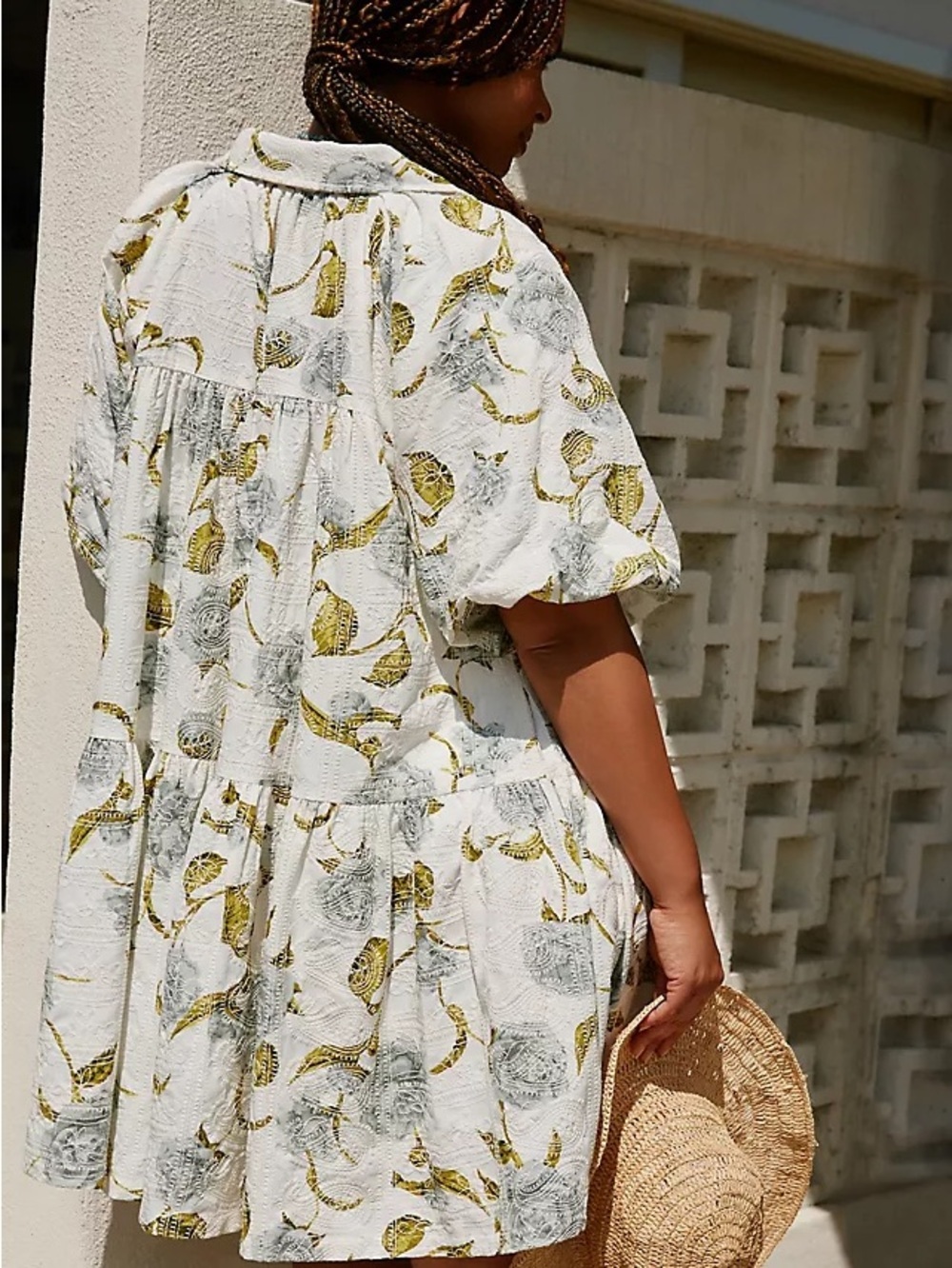Anthropologie En Saison Mallory Shirt Dress Sz S Oversized Babydoll Coastal - Picture 4 of 12